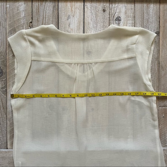 FREE W/ ITEM EQUAL/MORE VALUE Sheer White V-neck Blouse - Picture 7 of 7